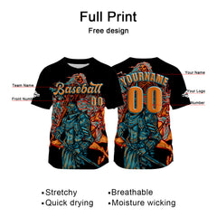 Benutzerdefiniert Schwarz Orange Baseball Uniformen Drucken für Jungs Mädchen und Kinder Machen Ihr Team Mehr Vielfältig