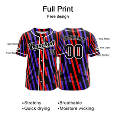 Benutzerdefiniert Schwarz Rot Baseball Uniformen Drucken für Jungs Mädchen und Kinder Machen Ihr Team Mehr Vielfältig