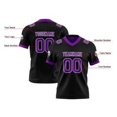 Benutzerdefinierte Schwarz Lila Reversibel Genäht Fußball Trikot Personalisierte Fußball Shirts für Männer gedruckt Team Name Nummer Logo