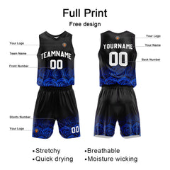 Benutzerdefinierte Rose Royal Reversible Basketball Jersey Personalisierte Name Nummernlogo drucken