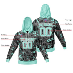 Benutzerdefinierter Sweatshirt-Hoodie für Mann, Frau, Mädchen, Junge. Drucken Sie Ihr Logo, Ihren Namen und Ihre Nummer