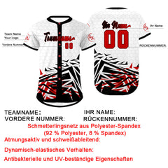 Benutzerdefiniert Schwarz Rot Personalisierter Baseball Jersey mit Farbverlauf Team Uniform mit Namen und Nummer