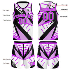 Benutzerdefinierter Weiß schwarze Rose Basketball Jersey Uniform Anzug gedruckt Ihr Logo Name Nummer