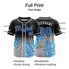 Benutzerdefiniert Schwarz Grau Blau Baseball Uniformen Drucken für Jungs Mädchen und Kinder Machen Ihr Team Mehr Vielfältig