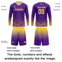 Kundenspezifisches Gelb Lila Basketball Fußball Schießen langes T-Shirt für Erwachsene und Kinder