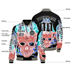 Maßgeschneiderte Rosa Letterman Varsity Jacket Individuelle Stickerei Druck nach Ihrem Wunsch