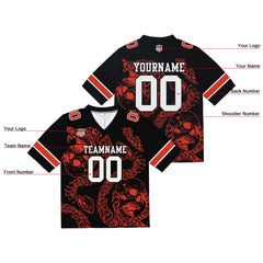 Benutzerdefinierte Gradient Fußball Trikots Personalisierte Name Nummer Logo Orange