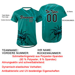 Benutzerdefiniert Grün Schwarz Personalisierter Baseball Jersey mit Farbverlauf Team Uniform mit Namen und Nummer