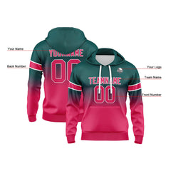 Benutzerdefinierter Verlauf Sweatshirt-Hoodie für Mann, Frau, Mädchen, Junge. Drucken Sie Ihr Logo, Ihren Namen und Ihre Nummer 