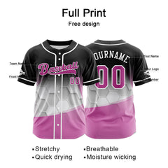 Benutzerdefiniert Schwarz Baseball Uniformen Drucken für Jungs Mädchen und Kinder Machen Ihr Team Mehr Vielfältig