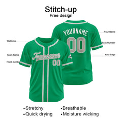 Benutzerdefinierte Authentisch Baseball-Trikot Grün Netz