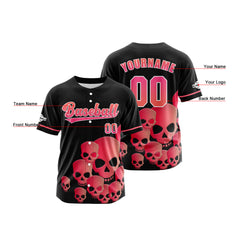Benutzerdefiniert Schwarz Rosa Baseball Uniformen Drucken für Jungs Mädchen und Kinder Machen Ihr Team Mehr Vielfältig