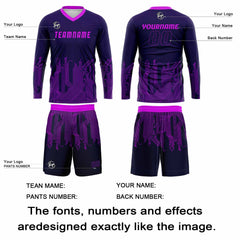 Kundenspezifisches Lila Basketball Fußball Schießen langes T-Shirt für Erwachsene und Kinder