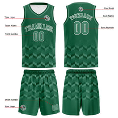 Benutzerdefinierter Grün Basketball Jersey Uniform Anzug gedruckt Ihr Logo Name Nummer
