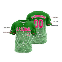 Benutzerdefiniert Grün Baseball Uniformen Drucken für Jungs Mädchen und Kinder Machen Ihr Team Mehr Vielfältig