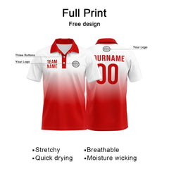 Benutzerdefinierte Rot Fußball Polo-Shirts Fügen Sie Ihr Einzigartiges hinzu Logo/Name/Nummer