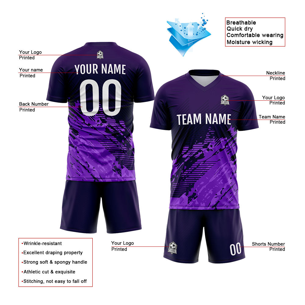 Benutzerdefinierte Fußballuniform Jersey Kinder Erwachsene Personalisiertes Set Jersey Shirt