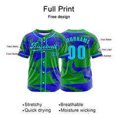 Benutzerdefiniert Grün Baseball Uniformen Drucken für Jungs Mädchen und Kinder Machen Ihr Team Mehr Vielfältig