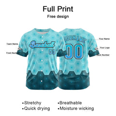 Benutzerdefiniert Blau Baseball Uniformen Drucken für Jungs Mädchen und Kinder Machen Ihr Team Mehr Vielfältig