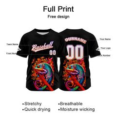 Benutzerdefiniert Schwarz Baseball Uniformen Drucken für Jungs Mädchen und Kinder Machen Ihr Team Mehr Vielfältig
