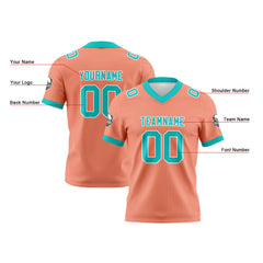 Benutzerdefinierte Rosa Cyan Fußball Trikots Personalisierter Name Nummer Logo