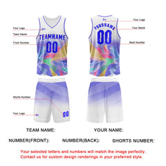 Benutzerdefinierter Weiß Basketball Jersey Uniform Anzug gedruckt Ihr Logo Name Nummer