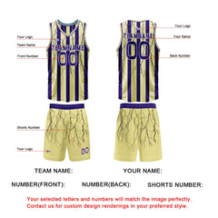 Benutzerdefinierte Gelb Blau Reversible Basketball Jersey Personalisierte Print Name Nummer Logo