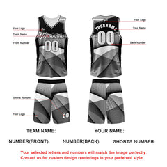 Benutzerdefinierter Schwarz Basketball Jersey Uniform Anzug gedruckt Ihr Logo Name Nummer