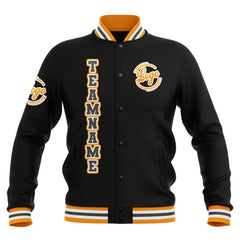 Benutzerdefiniert Schwarz Gelb Grau Wasserdichte Varsity Jacken Personalisiert genäht Name Nummer Logo zu Letterman Jacken