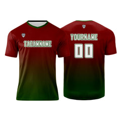 Benutzerdefinierte Rot Grün Trikots für Männer Frauen Personalisierte Fußball Uniformen für Erwachsene und Kind