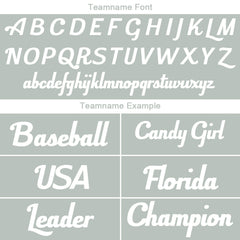 Benutzerdefinierte Authentisch Baseball-Trikot Grau-weiß