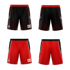 Benutzerdefinierte Schwarz Rot Reversible Basketball Jersey Personalisierte Print Name Nummer Logo