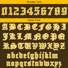 Benutzerdefiniert Braun Gelb Hoodie Personalisiert Männer Pullover Hoodie Gedruckt Team Name Number Logo für Frauen