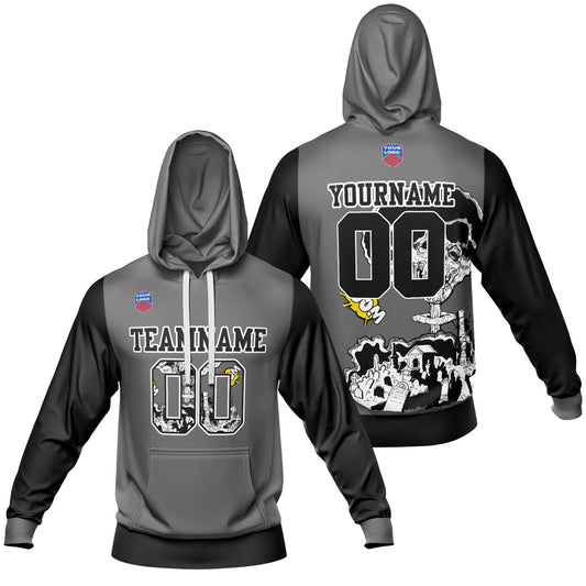 Benutzerdefinierter Sweatshirt-Hoodie für Mann, Frau, Mädchen, Junge. Drucken Sie Ihr Logo, Ihren Namen und Ihre Nummer