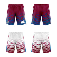 Benutzerdefinierte Rot Weiß Blau Reversible Basketball Jersey Personalisierte Print Name Nummer Logo