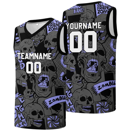 Individuelle Basketball-Jersey für Männer und Frauen. Gestickter und gedruckter Name, Nummer und Logo
