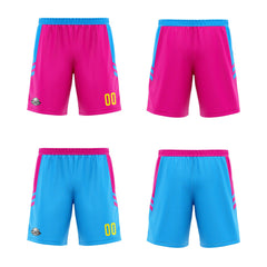 Benutzerdefinierte Rosa Hellblau Reversible Basketball Jersey Personalisierte Print Name Nummer Logo