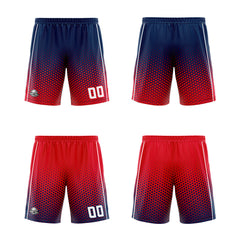 Benutzerdefinierte Marine Rot Reversible Basketball Jersey Personalisierte Print Name Nummer Logo