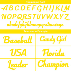 Benutzerdefinierte Authentisch Baseball-Trikot Weiß Gelb