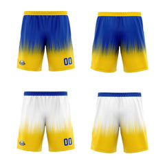 Benutzerdefinierte Royal Gelb Reversible Basketball Jersey Personalisierte Print Name Nummer Logo