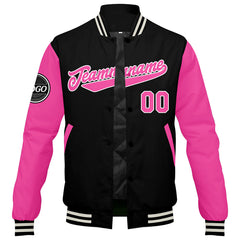 Benutzerdefinierte Verlauf Varsity-Jacke. Letterman-Jacke Pink