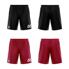 Benutzerdefinierte Reversible Basketball Jersey Personalisierte Print Name Nummer Logo Flaw-Rot&Schwarz