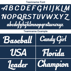 Benutzerdefinierte Authentisch Baseball-Trikot Marine-Weiß