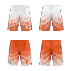 Benutzerdefinierte Weiß Orange Grün Reversible Basketball Jersey Personalisierte Print Name Nummer Logo