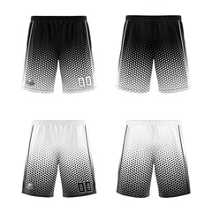 Benutzerdefinierte Reversible Basketball Jersey Personalisierte Print Name Nummer Logo Schwarz-Weiß