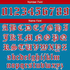 Benutzerdefinierte Varsity-Jacke. Letterman-Jacke für Männer, Frauen und Jugendliche Blau Rot