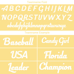 Benutzerdefinierte Authentisch Baseball-Trikot Gold-Weiß