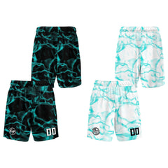 Benutzerdefinierte Schwarz Teal Reversible Basketball Jersey Personalisierte Print Name Nummer Logo