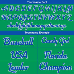 Benutzerdefinierte Authentisch Baseball-Trikot Grün-königlich