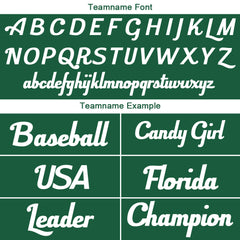 Benutzerdefinierte Authentisch Baseball-Trikot Dunkelgrün-Weiß